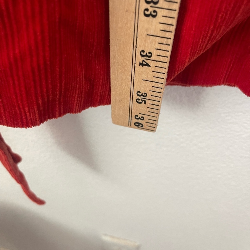 Maeve Y2K retro Vintage Goth Victorian Red Corduroy Dress Holiday /Party Sz 4 - Picture 9 of 10